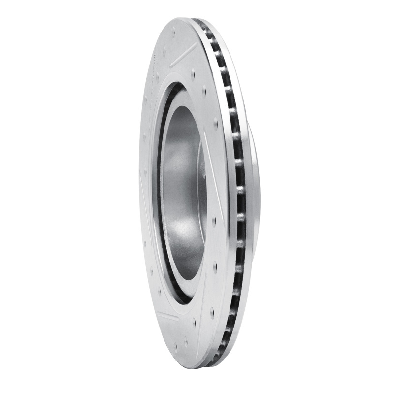 Dodge Attitude Brake Rotor (1) - Front Right - DFC - Drilled & Slotted - Silver - `16-`25