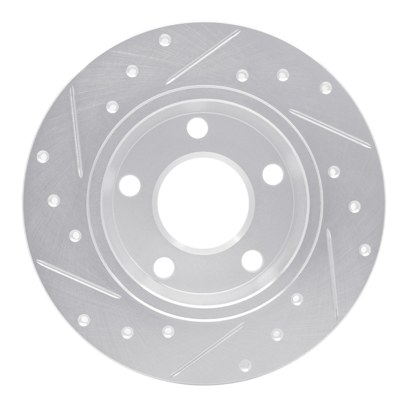 Audi A6 Quattro Brake Rotor (1) - Rear Right - DFC - Drilled & Slotted - Silver - `99-`05