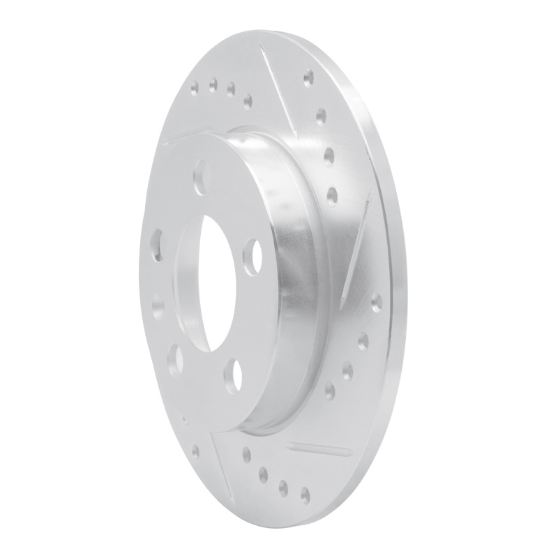 Audi TT Quattro Brake Rotor (1) - Rear Right - DFC - Drilled & Slotted - Silver - `01-`06