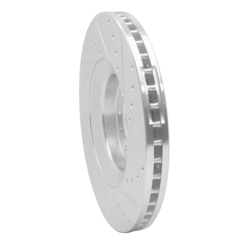 Audi S4 Brake Rotor (1) - Front Left - DFC - Drilled & Slotted - Silver - `98-`09