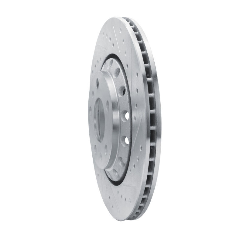 Audi A8 Brake Rotor (1) - Rear Right - DFC - Drilled & Slotted - Silver - `04-`10