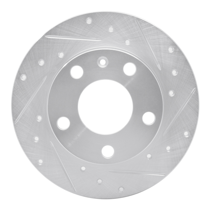 Audi A4 Quattro Brake Rotor (1) - Rear Right - DFC - Drilled & Slotted - Silver - `02-`06