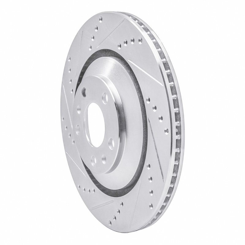 Audi S8 Brake Rotor (1) - Rear Left - DFC - Drilled & Slotted - Silver - `04-`18