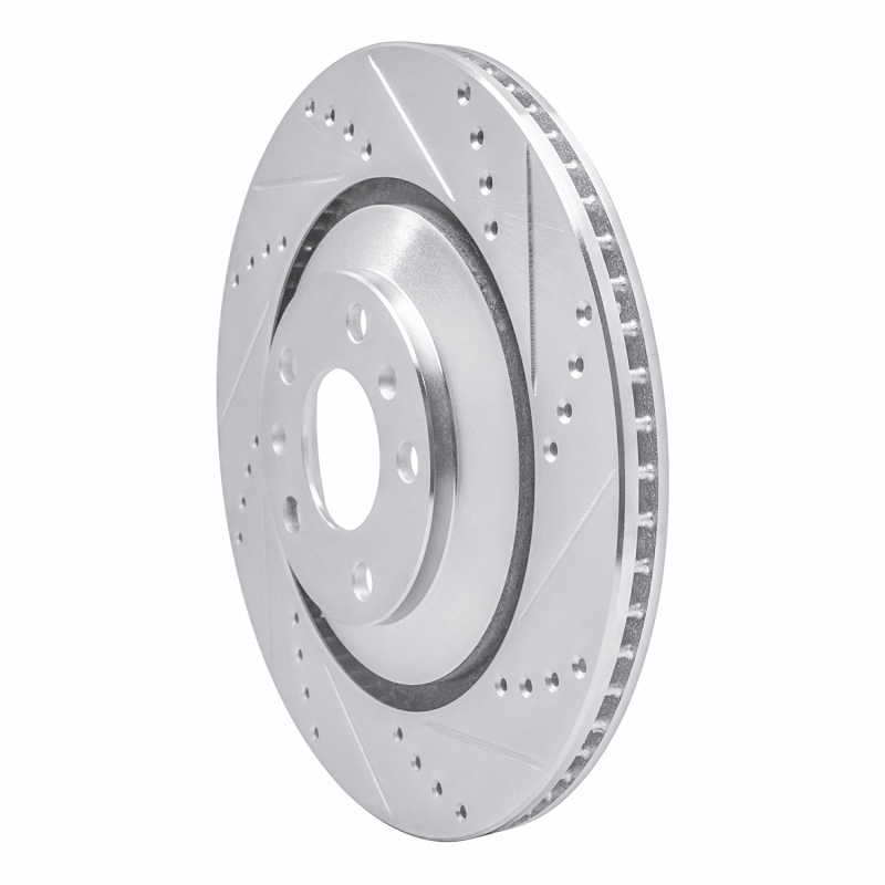 Audi A8 Brake Rotor (1) - Rear Right - DFC - Drilled & Slotted - Silver - `04-`18