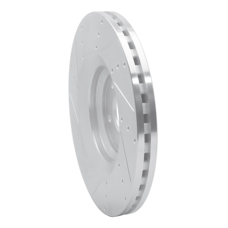 Audi TTS Quattro Brake Rotor (1) - Front Right - DFC - Drilled & Slotted - Silver - `12-`15