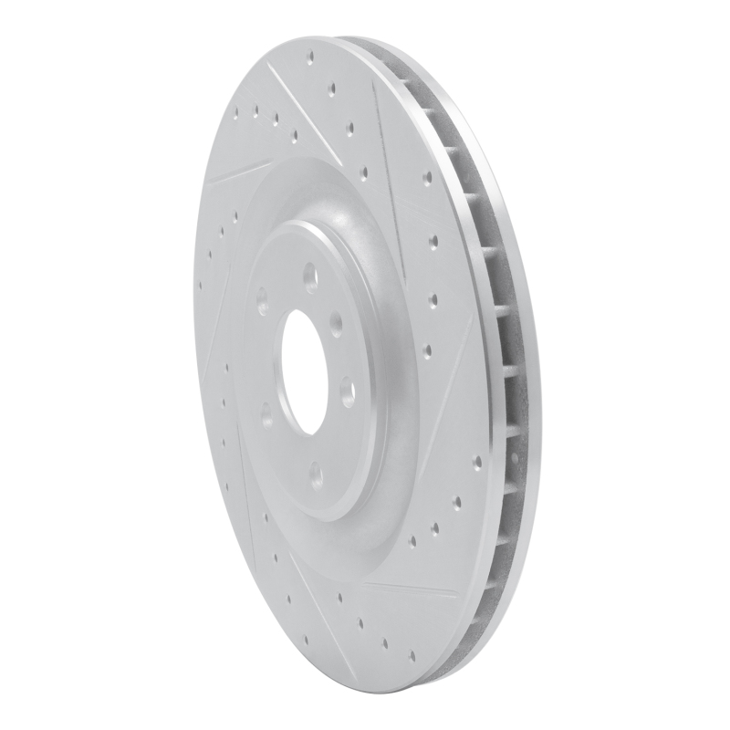 Audi A8 Brake Rotor (1) - Rear Right - DFC - Drilled & Slotted - Silver - `17-`25