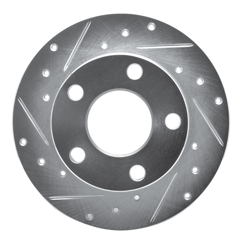 Audi A6 Quattro Brake Rotor (1) - Rear Left - DFC - Drilled & Slotted - Silver - `92-`05