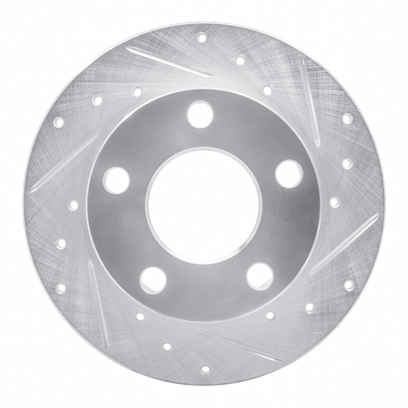 Audi A6 Quattro Brake Rotor (1) - Rear Right - DFC - Drilled & Slotted - Silver - `92-`05