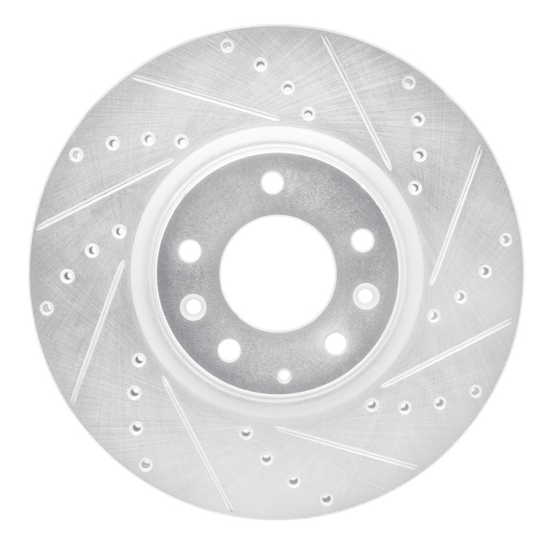 Mazda 6 Brake Rotor (1) - Front Right - DFC - Drilled & Slotted - Silver - `06-`07 Mazda 6 Brake Rotor (1) - Front Right - DFC - Drilled & Slotted - Silver - `06-`07
