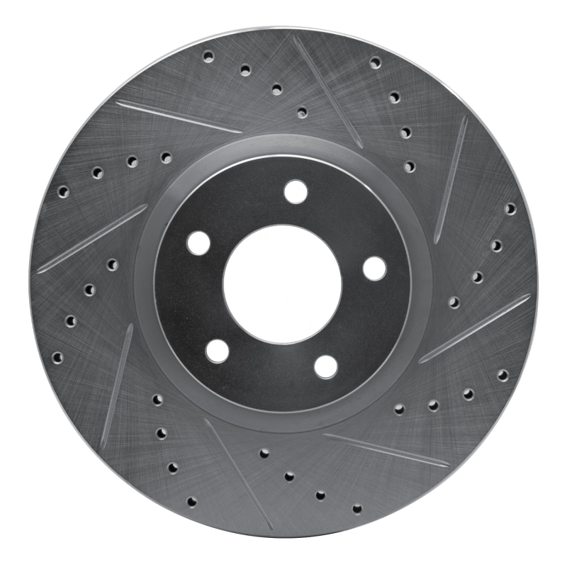 Mazda 3 Brake Rotor (1) - Front Right - DFC - Drilled & Slotted - Silver - `07-`13 Mazda 3 Brake Rotor (1) - Front Right - DFC - Drilled & Slotted - Silver - `07-`13