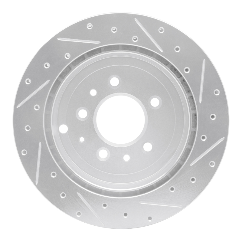 Ford Edge Brake Rotor (1) - Rear Left - DFC - Drilled & Slotted - Silver - `07-`12