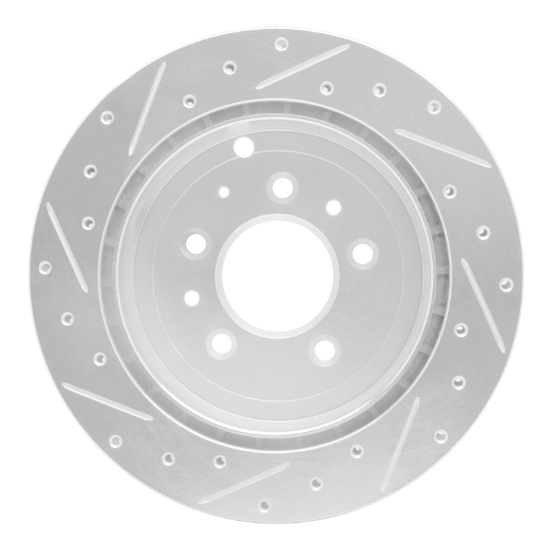 Ford Edge Brake Rotor (1) - Rear Right - DFC - Drilled & Slotted - Silver - `07-`12