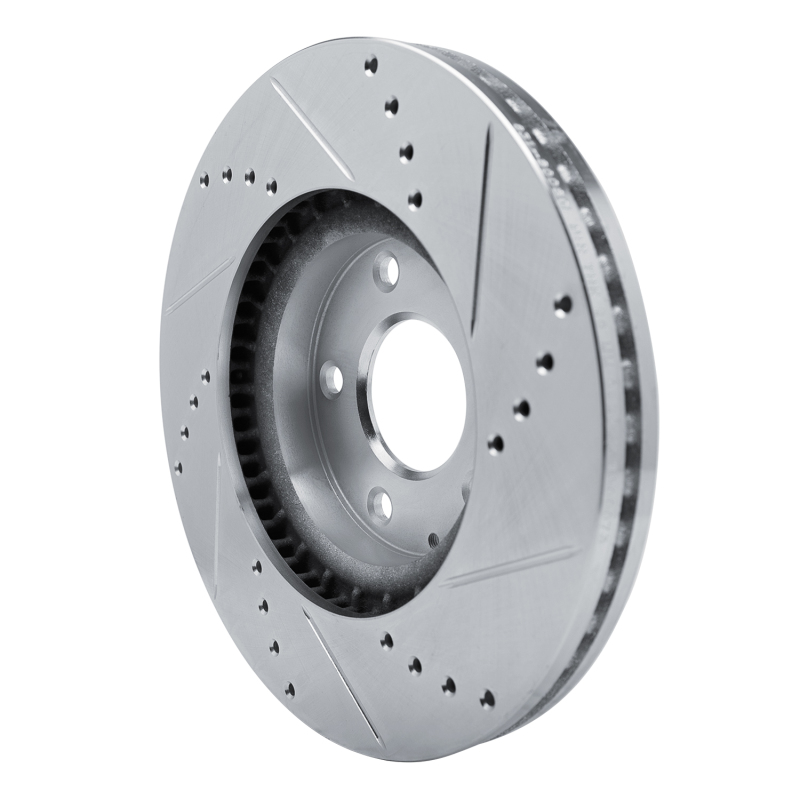 Mazda CX-5 Brake Rotor (1) - Front Left - DFC - Drilled & Slotted - Silver - `13-`19