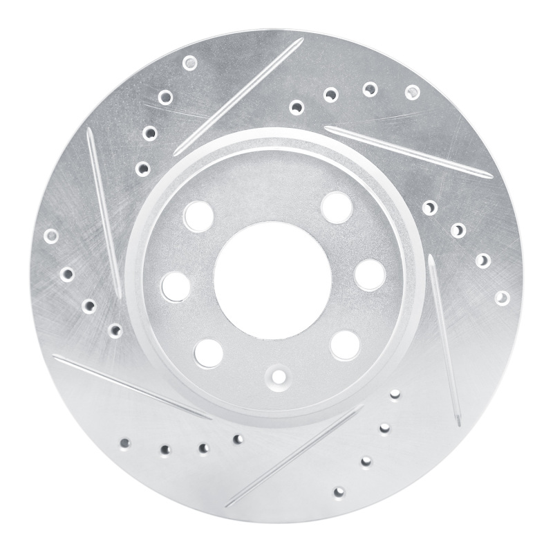 Chevrolet Meriva Brake Rotor (1) - Front Left - DFC - Drilled & Slotted - Silver - `02-`17