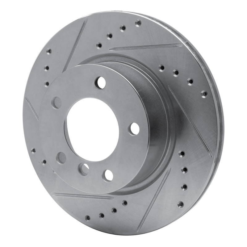 BMW 120i Brake Rotor (1) - Front Left - DFC - Drilled & Slotted - Silver - `05-`07