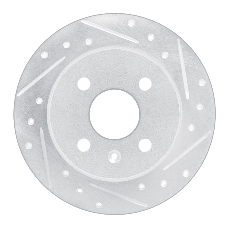 Chevrolet Zafira Brake Rotor (1) - Rear Right - DFC - Drilled & Slotted - Silver - `00-`05