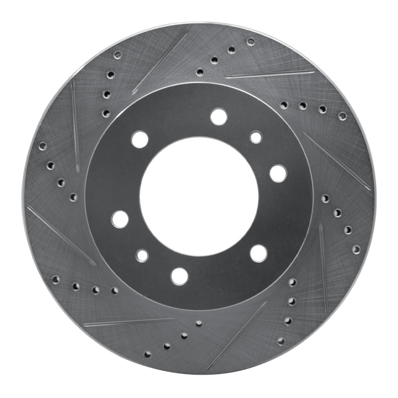 Hummer H3 Brake Rotor (1) - Front Left - DFC - Drilled & Slotted - Silver - `06-`10