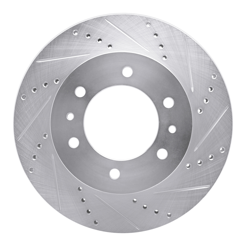 Hummer H3 Brake Rotor (1) - Front Right - DFC - Drilled & Slotted - Silver - `06-`10