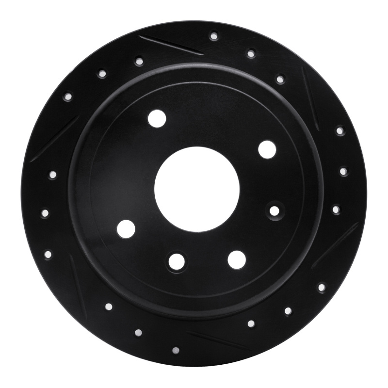 Chevrolet Optra Brake Rotor (1) - Rear Right - DFC - Drilled & Slotted - Black - `04-`10