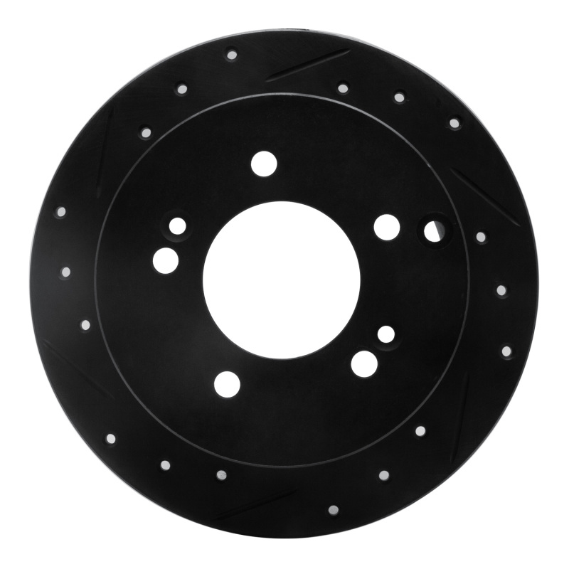 Hyundai Tucson Brake Rotor (1) - Rear Left - DFC - Drilled & Slotted - Black - `01-`10