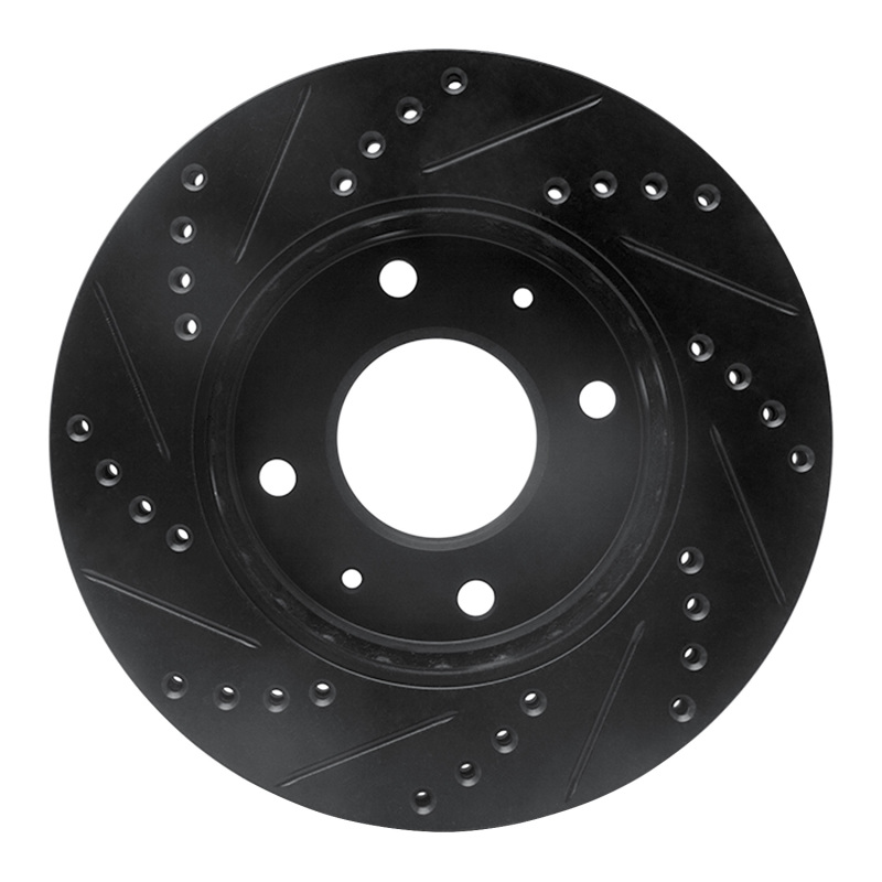 Hyundai Sonata Brake Rotor (1) - Front Right - DFC - Drilled & Slotted - Black - `01-`03