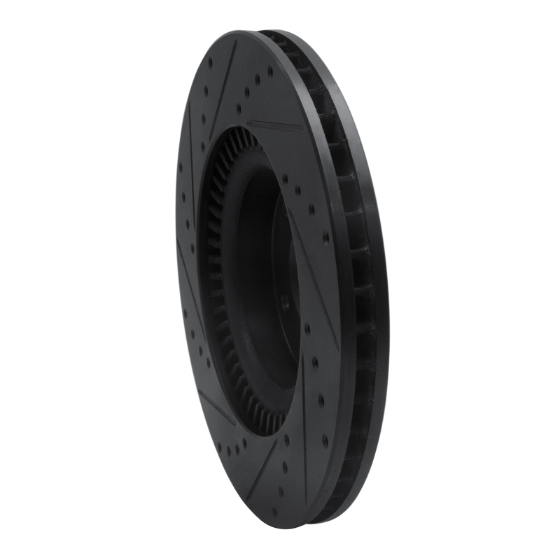 Hyundai Genesis Brake Rotor (1) - Front Right - DFC - Drilled & Slotted - Black - `09-`11