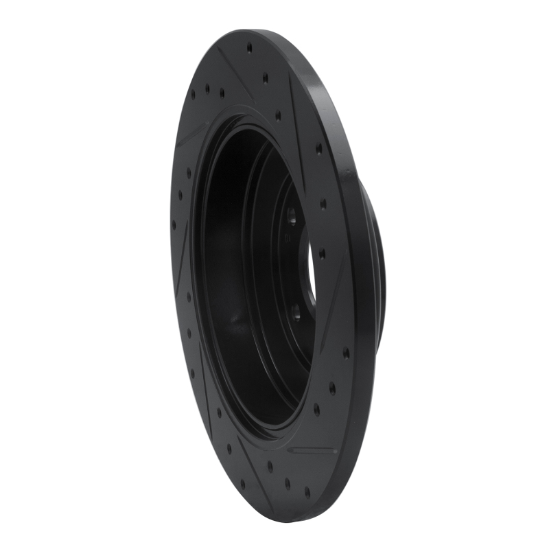 Hyundai Genesis Coupe Brake Rotor (1) - Rear Left - DFC - Drilled & Slotted - Black - `10-`16