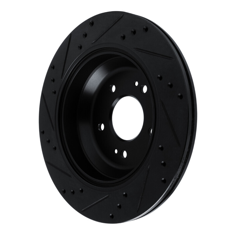 Hyundai Equus Brake Rotor (1) - Rear Right - DFC - Drilled & Slotted - Black - `11-`17