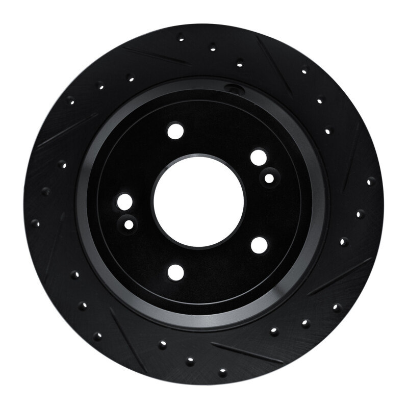 Genesis G80 Brake Rotor (1) - Rear Right - DFC - Drilled & Slotted - Black - `09-`20