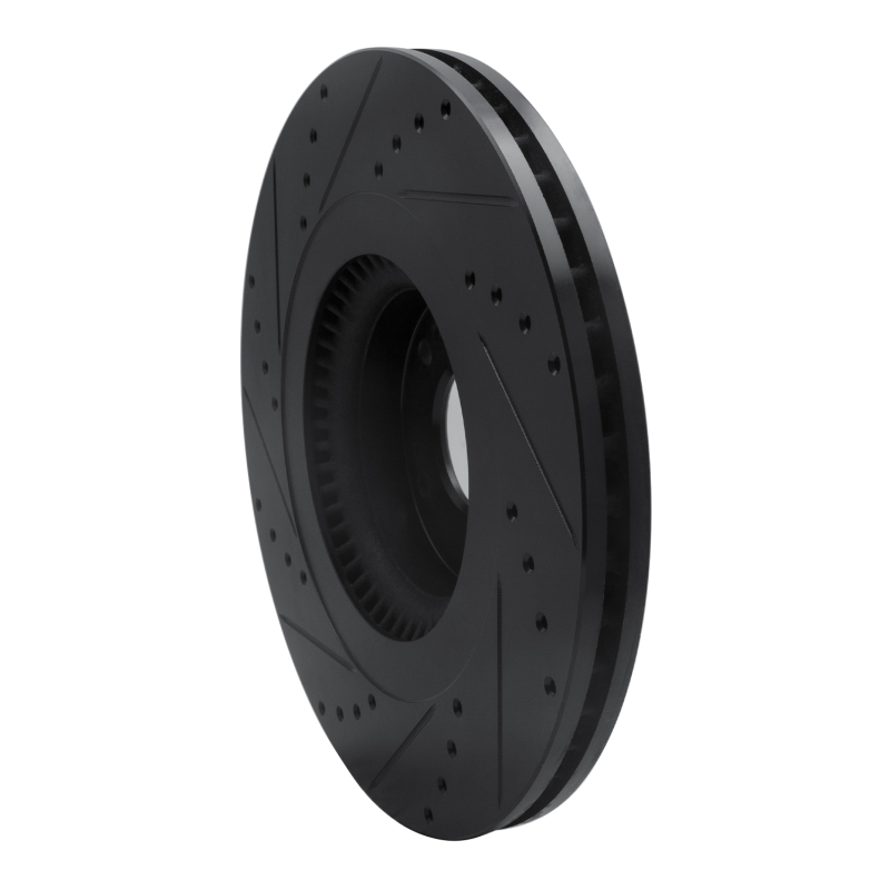 Genesis G80 Brake Rotor (1) - Front Right - DFC - Drilled & Slotted - Black - `12-`17