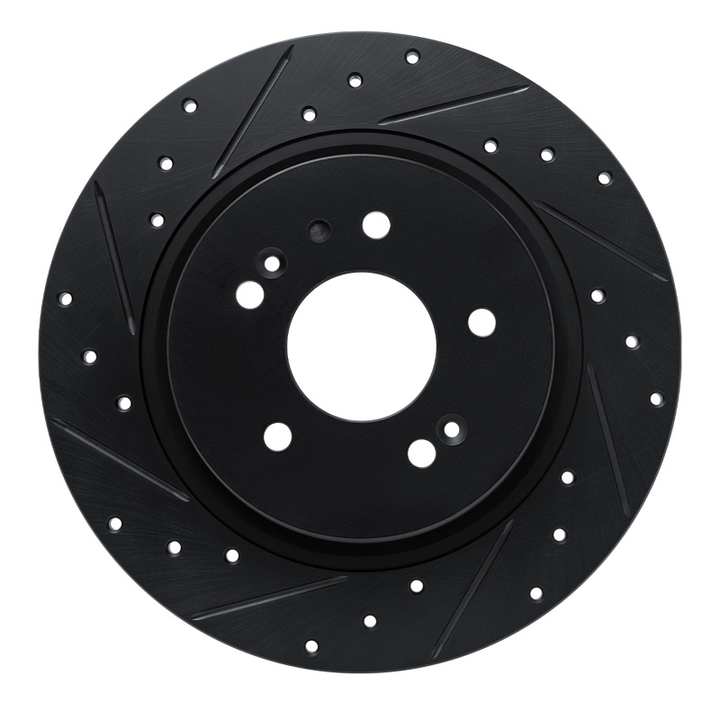 Hyundai Palisade Brake Rotor (1) - Rear Left - DFC - Drilled & Slotted - Black - `19-`25