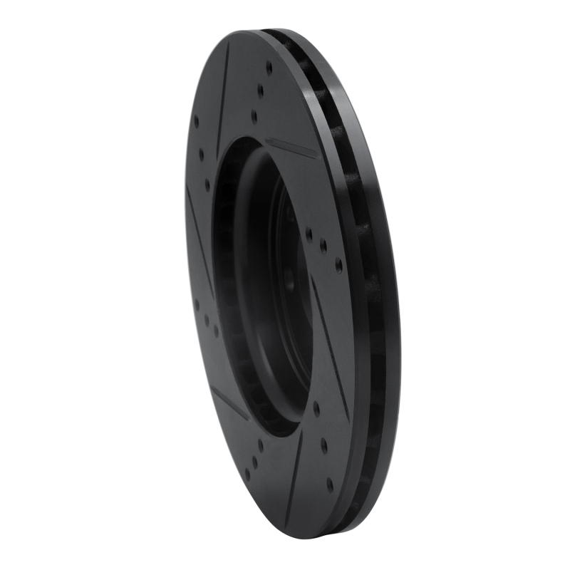 Dodge Vision Brake Rotor (1) - Front Right - DFC - Drilled & Slotted - Black - `09-`19