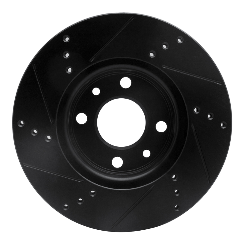 Dodge Vision Brake Rotor (1) - Front Right - DFC - Drilled & Slotted - Black - `09-`19