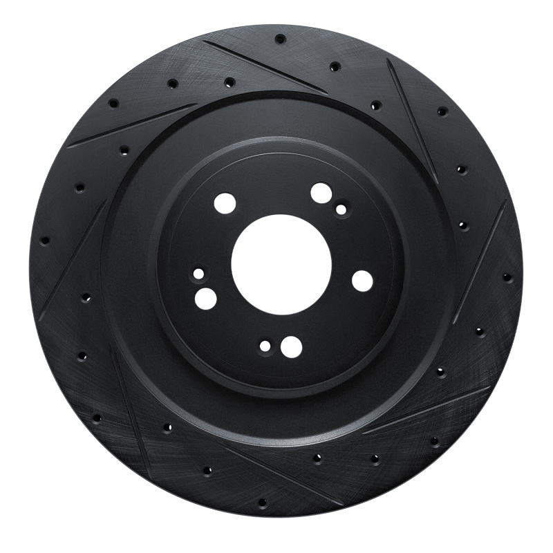 Genesis GV70 Brake Rotor (1) - Rear Right - DFC - Drilled & Slotted - Black - `21-`26