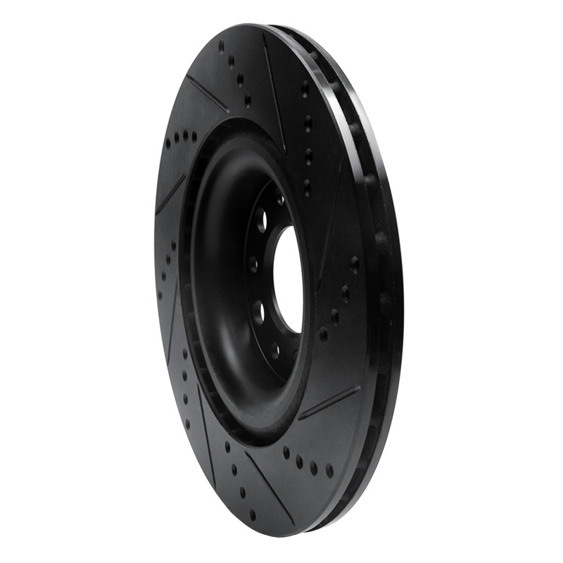 Alfa Romeo GIULIA Brake Rotor (1) - Rear Left - DFC - Drilled & Slotted - Black - `17-`25