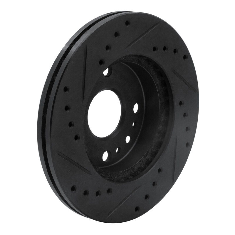 Ford Aspire Brake Rotor (1) - Front Right - DFC - Drilled & Slotted - Black - `94-`02