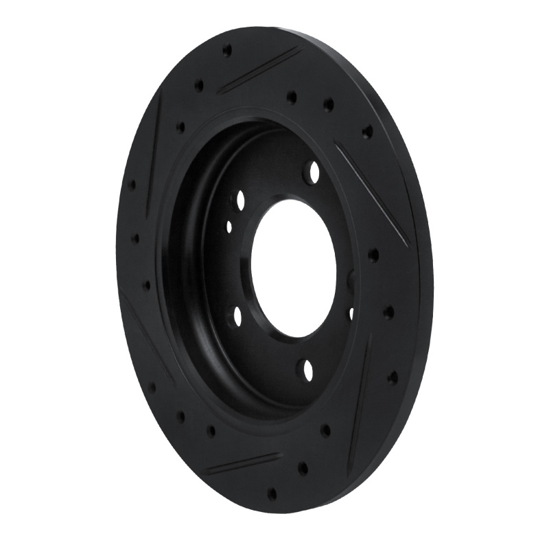 Hyundai Elantra Brake Rotor (1) - Rear Right - DFC - Drilled & Slotted - Black - `17-`25