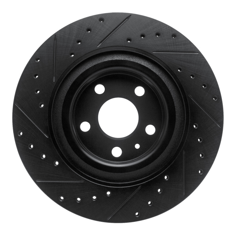 Volvo V90 Cross Country Brake Rotor (1) - Rear Right - DFC - Drilled and Slotted - Black - `16-`26