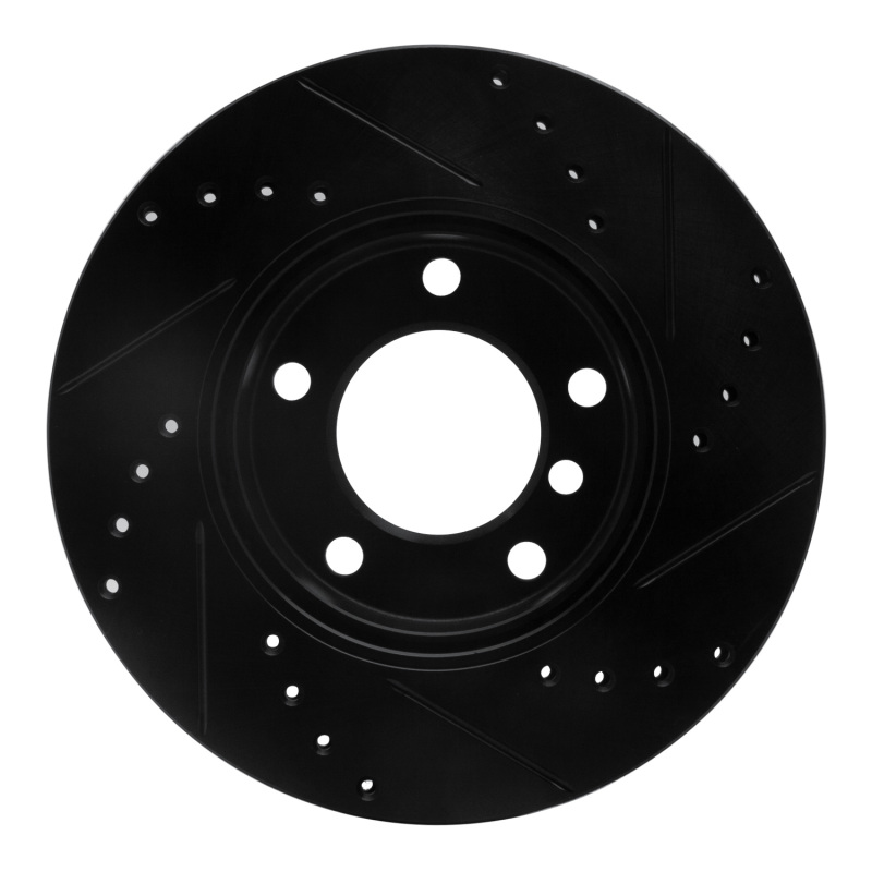 BMW 323is Brake Rotor (1) - Front Left - DFC - Drilled & Slotted - Black - `91-`06