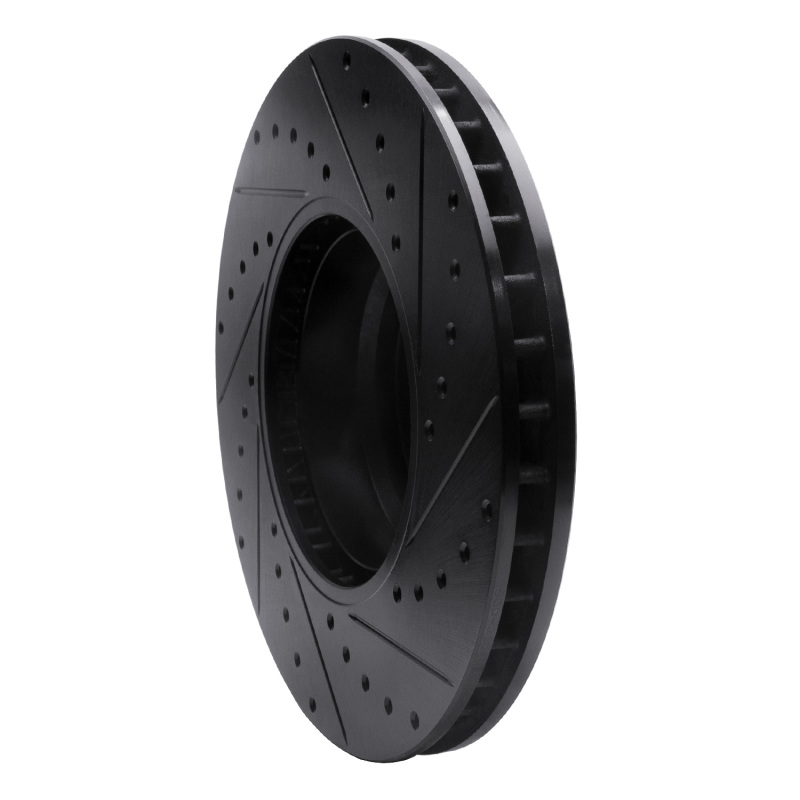 BMW 750iL Brake Rotor (1) - Front Left - DFC - Drilled & Slotted - Black - `95-`01