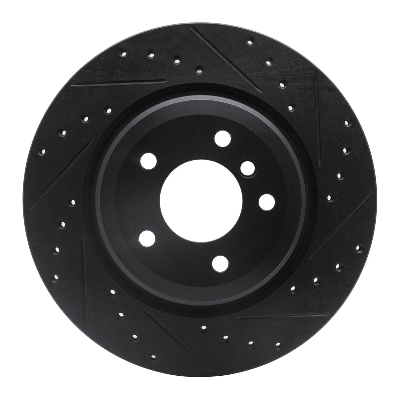 BMW 330i Brake Rotor (1) - Rear Right - DFC - Drilled & Slotted - Black - `06-`15