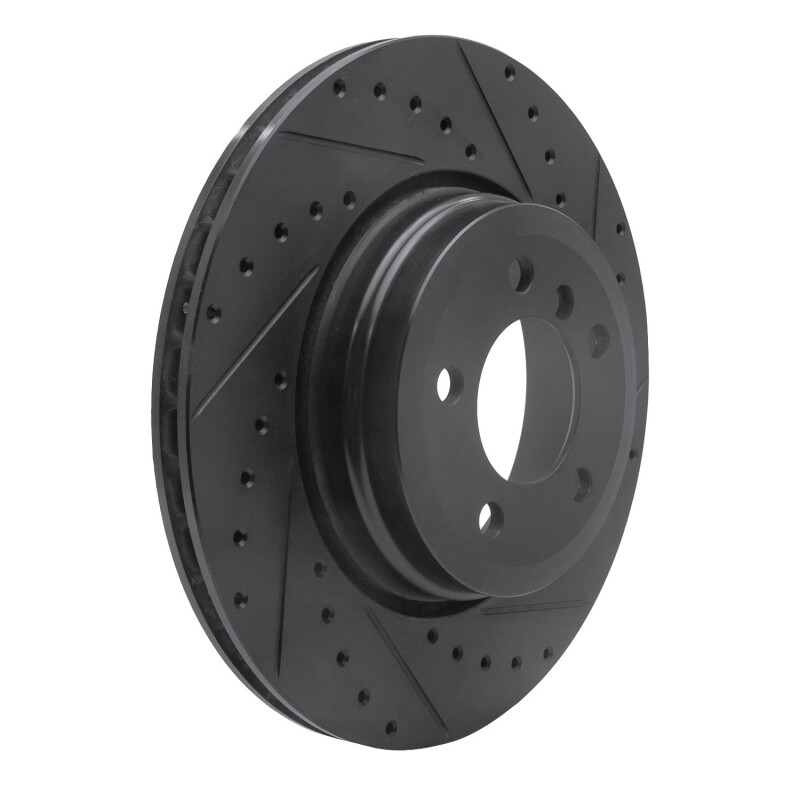 BMW 760i Brake Rotor (1) - Rear Right - DFC - Drilled & Slotted - Black - `05-`08