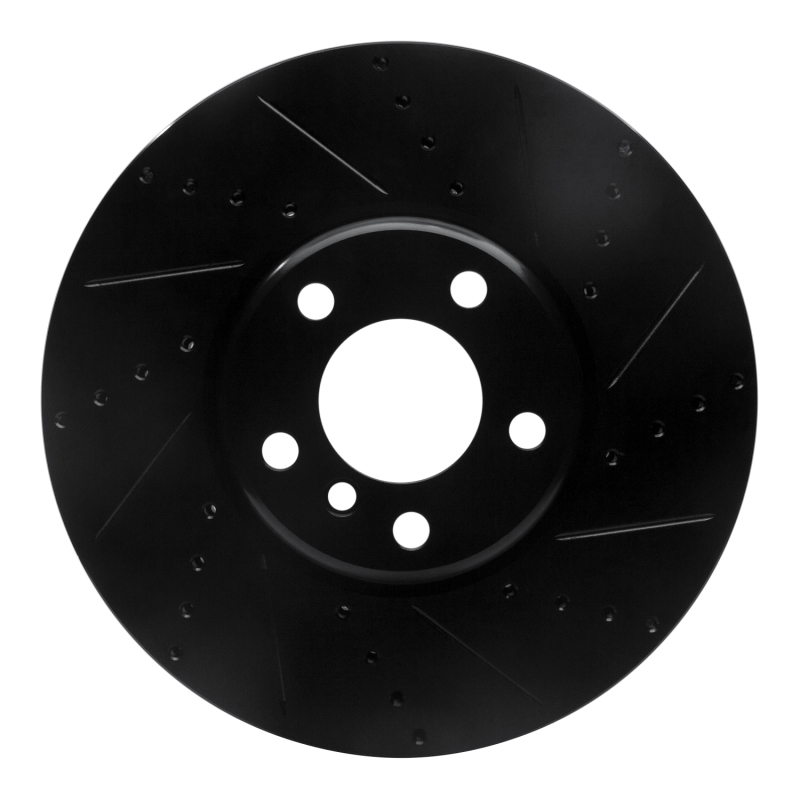 BMW 740LI Brake Rotor (1) - Front Left - DFC - Drilled & Slotted - Black - `10-`18