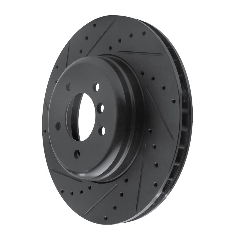BMW Z4 Brake Rotor (1) - Front Left - DFC - Drilled & Slotted - Black - `11-`16