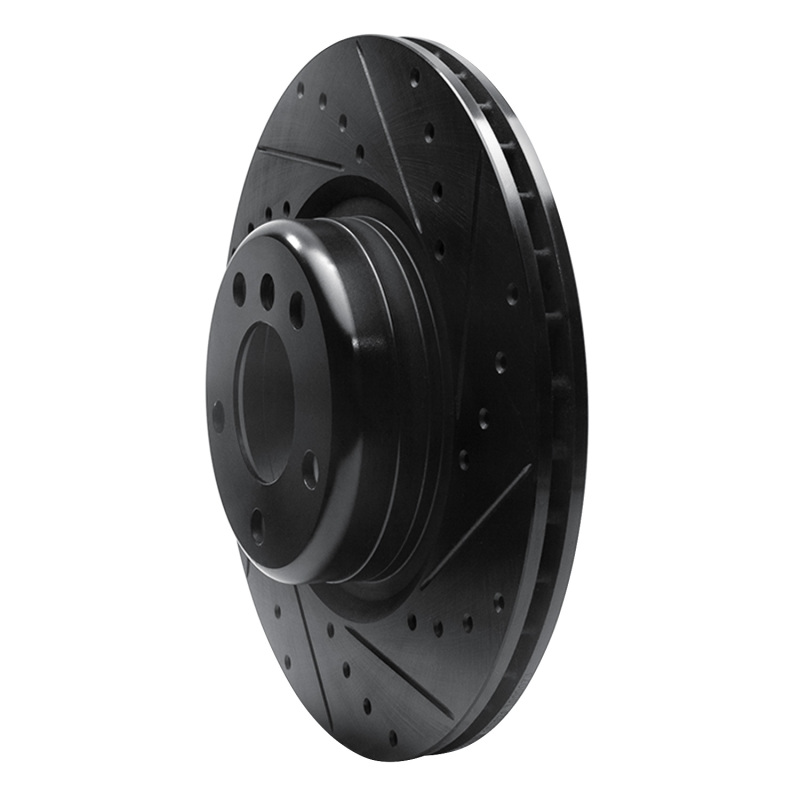BMW M135i Brake Rotor (1) - Rear Right - DFC - Drilled & Slotted - Black - `12-`20