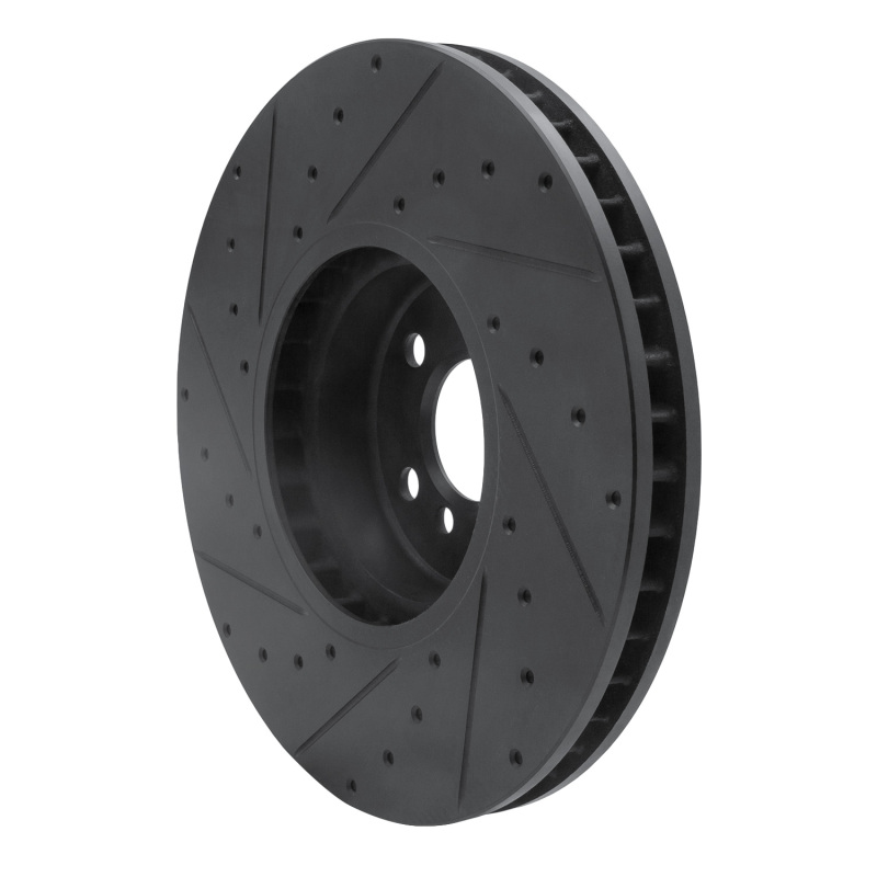 BMW 540i Brake Rotor (1) - Right Front - DFC - Drilled & Slotted - Black - `16-`25