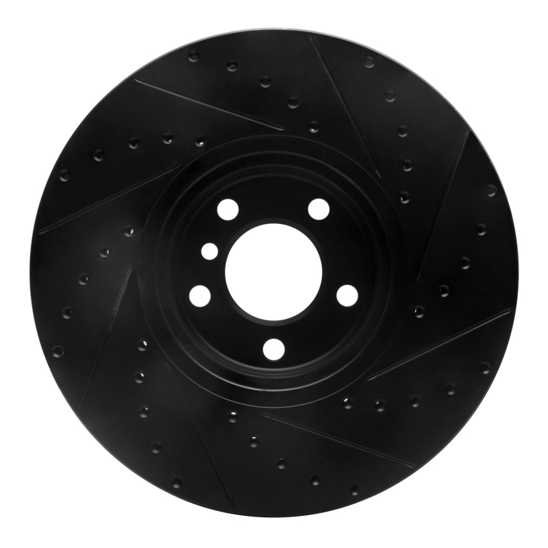 BMW X5 Brake Rotor (1) - Front Left - DFC - Drilled & Slotted - Black - `02-`06