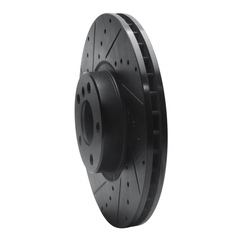 BMW X5 Brake Rotor (1) - Front Left - DFC - Drilled & Slotted - Black - `07-`18