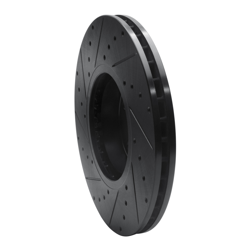 BMW X6 Brake Rotor (1) - Front Right - DFC - Drilled & Slotted - Black - `07-`18