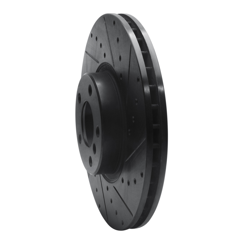 BMW X6 Brake Rotor (1) - Front Right - DFC - Drilled & Slotted - Black - `07-`18